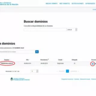 Locate the domain and choose to transfer it