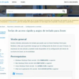 Zoom keyboard shortcuts