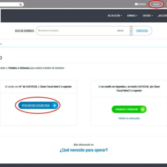 The domain owner must enter Nic.Ar