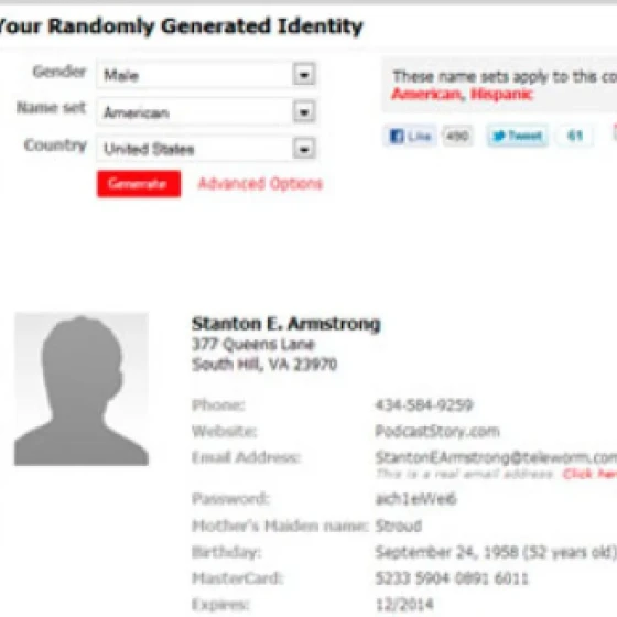 Fake Name Generator