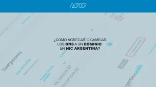 How to add or change DNS to a domain in Nic Argentina?