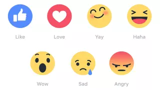 Facebook Reactions, new ratings for posts