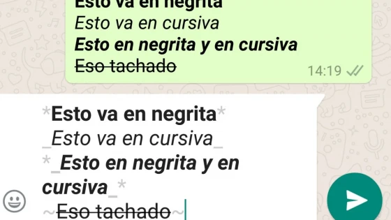 WhatsApp: How to bold, italicize, and strikethrough words