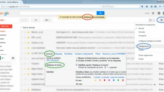 New Gmail feature: Now offers a link to cancel sending an email for a few seconds.